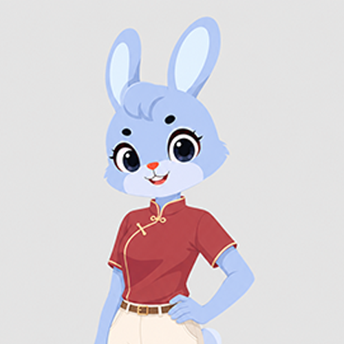 CICI, the blue bunny mom