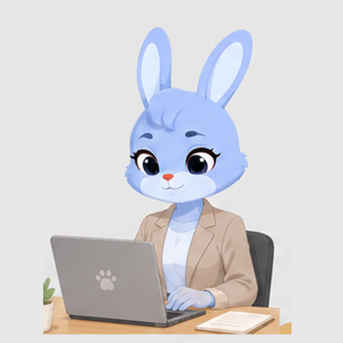 CICI working on a laptop